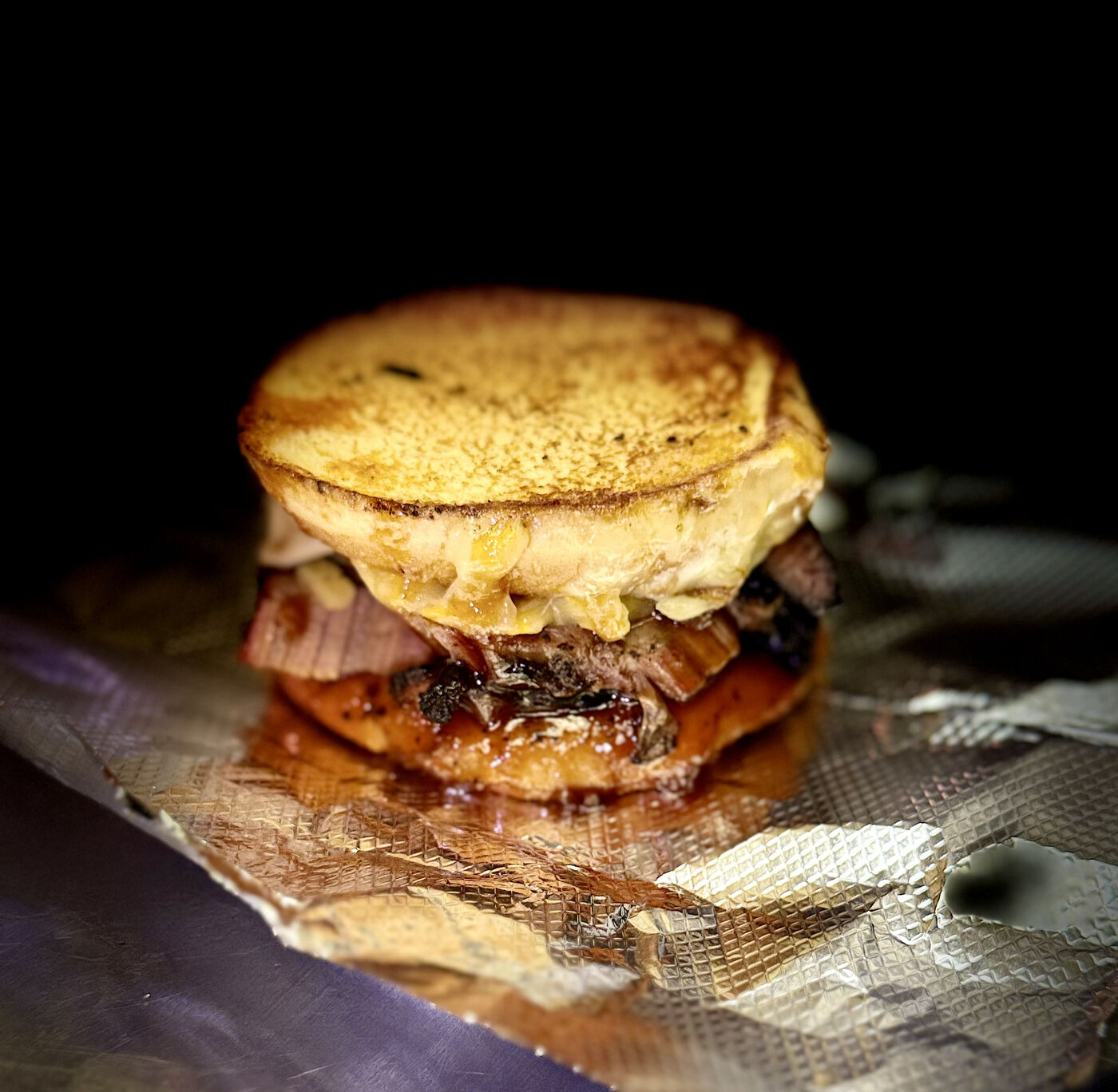 Brisket grilled cheese deluxe at Slap Yo Self BBQ in Marion, Ohio
